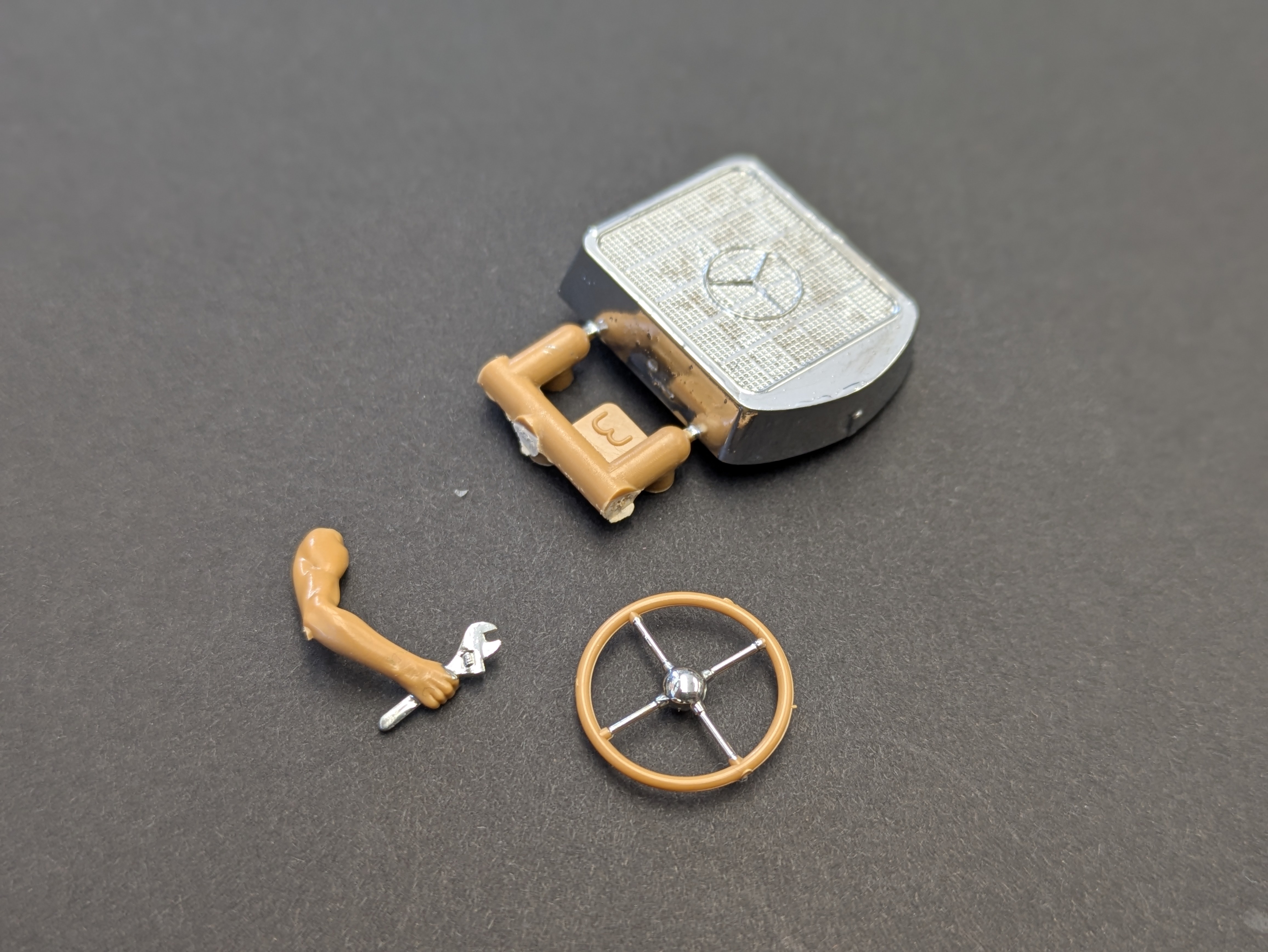 Test on wheel, wrench, and car grill together