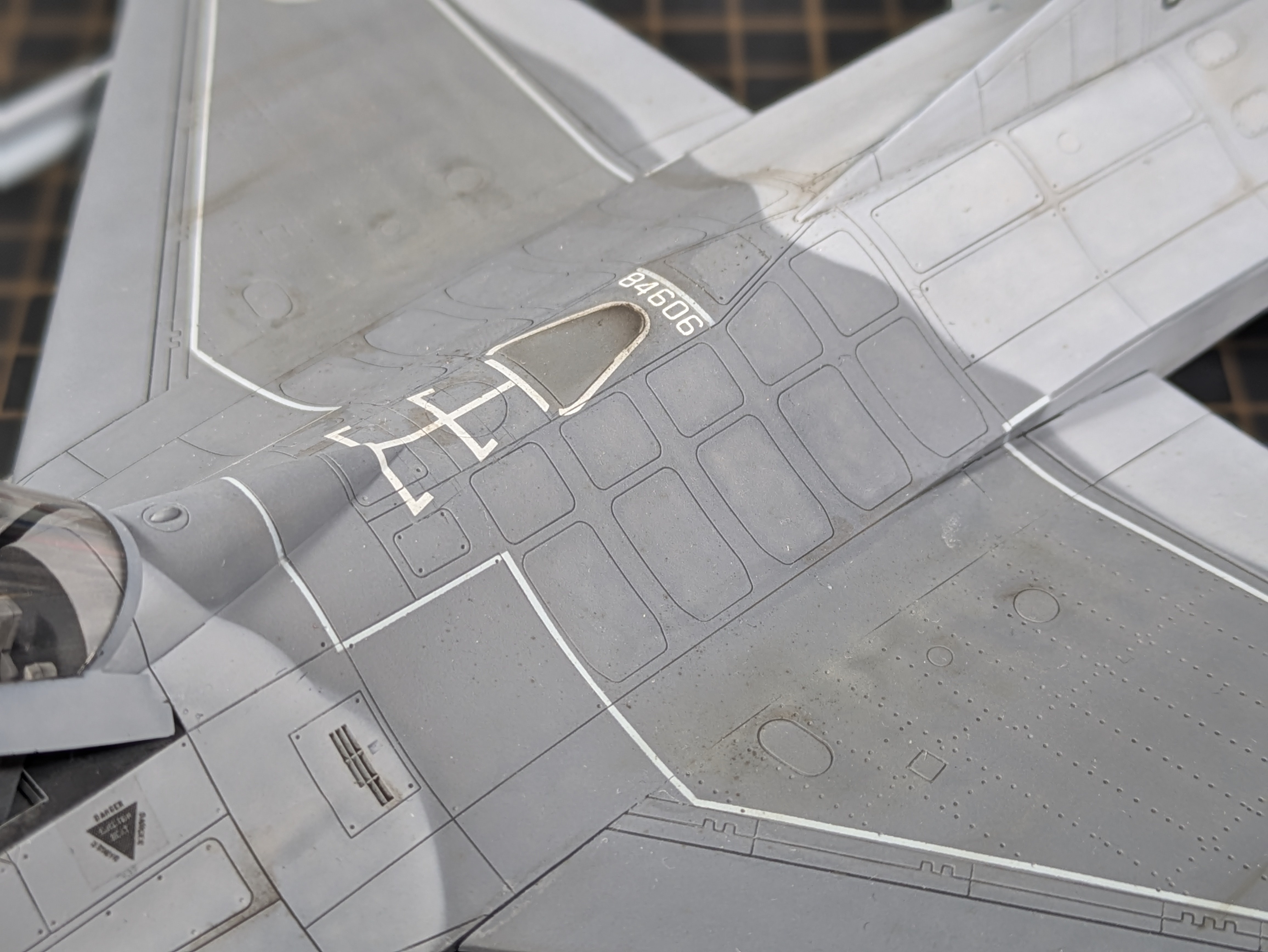 Close-up of high traffic areas topside - weathering detail