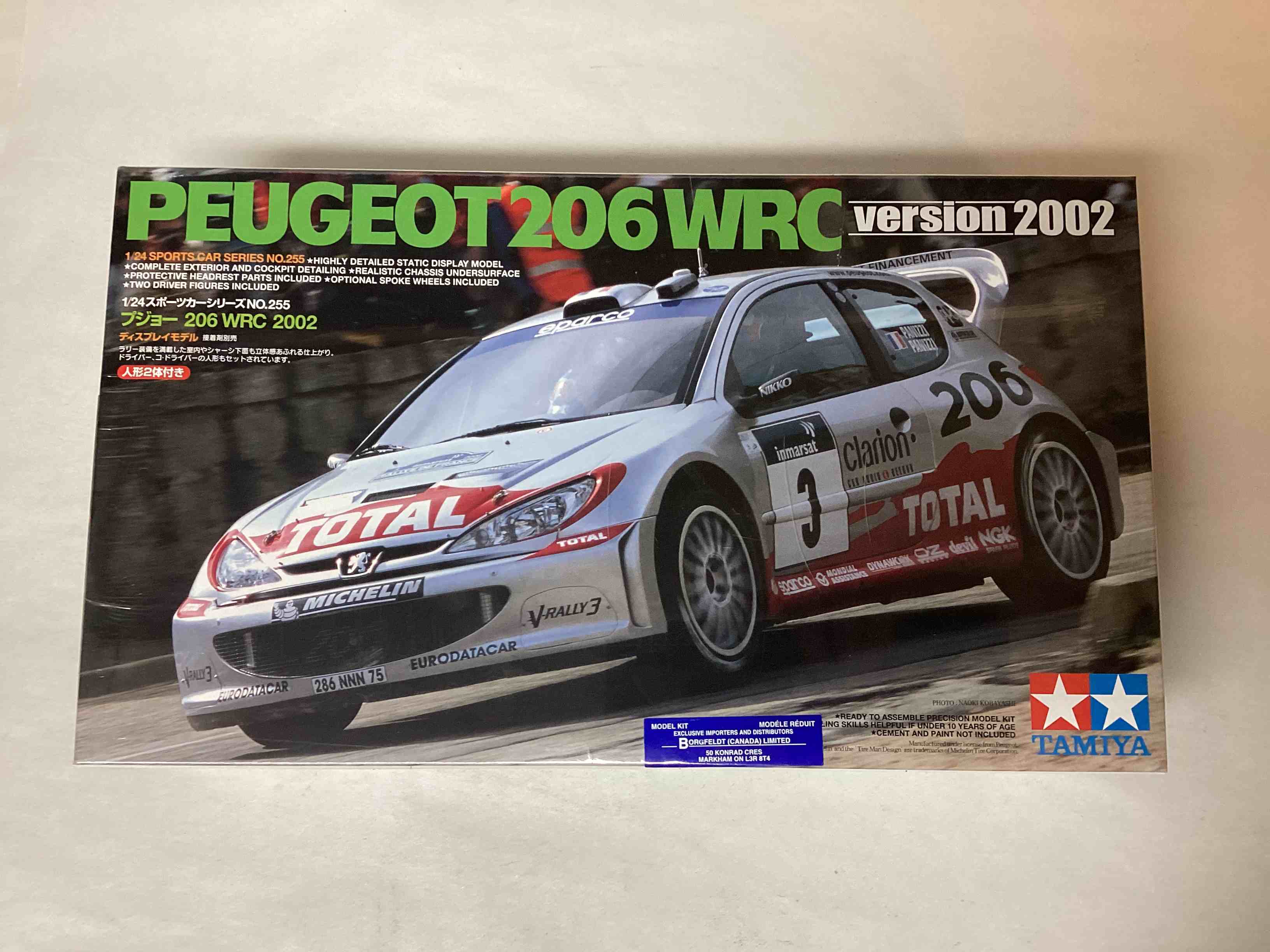 24255 - Tamiya 1/24 Peugeot 206 WRC Version 2002 Rally Car