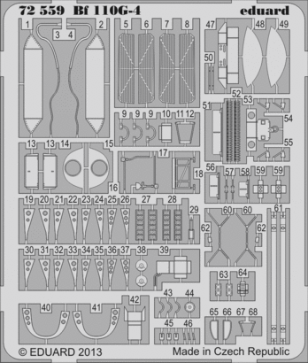EDU72559 - Eduard Models 1/72 Bf 110G-4 Details - For Eduard Kit