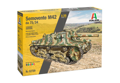 Maquette Char Semovente M43 Da 105/25 Bassotto Italeri – Échelle 1:35, Kit à Monter