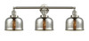 Large Bell 3 Light Bath Vanity Light In Brushed Satin Nickel (205-Sn-G78)