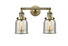 Small Bell 2 Light Bath Vanity Light In Antique Brass (208-Ab-G58)