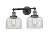 Large Bell 2 Light Bath Vanity Light In Black Antique Brass (208-Bab-G72)
