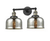 Large Bell 2 Light Bath Vanity Light In Black Antique Brass (208-Bab-G78)