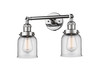 Small Bell 2 Light Bath Vanity Light In Polished Chrome (208-Pc-G52)