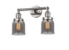 Small Bell 2 Light Bath Vanity Light In Polished Nickel (208-Pn-G53)