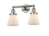 Small Cone 2 Light Bath Vanity Light In Polished Nickel (208-Pn-G61)