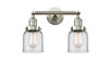 Small Bell 2 Light Bath Vanity Light In Brushed Satin Nickel (208-Sn-G52)