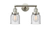 Small Bell 2 Light Bath Vanity Light In Brushed Satin Nickel (208-Sn-G54)