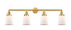 Canton 4 Light Bath Vanity Light In Satin Gold (215-Sg-G181)