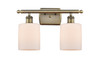 Cobbleskill 2 Light Bath Vanity Light In Antique Brass (516-2W-Ab-G111)