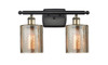 Cobbleskill 2 Light Bath Vanity Light In Black Antique Brass (516-2W-Bab-G116)