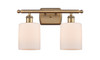 Cobbleskill 2 Light Bath Vanity Light In Brushed Brass (516-2W-Bb-G111)