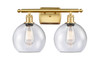 Athens 2 Light Bath Vanity Light In Satin Gold (516-2W-Sg-G124-8)