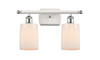 Hadley 2 Light Bath Vanity Light In White & Polished Chrome (516-2W-Wpc-G341)