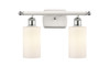 Clymer 2 Light Bath Vanity Light In White & Polished Chrome (516-2W-Wpc-G801)