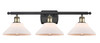 Orwell 3 Light Bath Vanity Light In Black Antique Brass (516-3W-Bab-G131)