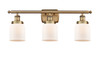 Small Bell 3 Light Bath Vanity Light In Brushed Brass (916-3W-Bb-G51)
