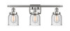 Small Bell 3 Light Bath Vanity Light In Brushed Satin Nickel (916-3W-Sn-G54)