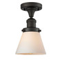Small Cone 1 Light Semi-Flush Mount In Oil Rubbed Bronze (517-1Ch-Ob-G61)