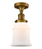Canton 1 Light Semi-Flush Mount In Brushed Brass (517-1Ch-Bb-G181)