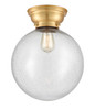 Beacon 1 Light Flush Mount In Satin Gold (623-1F-Sg-G204-12)