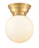 Beacon 1 Light Flush Mount In Satin Gold (623-1F-Sg-G201-8)