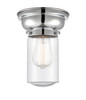 Dover 1 Light Flush Mount In Polished Chrome (623-1F-Pc-G314)