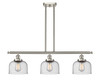 Large Bell 3 Light Island Light In Brushed Satin Nickel (916-3I-Sn-G74)