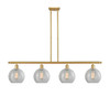 Athens - 4 Light - 48 inch - Satin Gold - Cord hung - Island Light (516-4I-SG-G125-8)