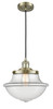 Oxford 1 Light Mini Pendant In Antique Brass (201C-Ab-G542)