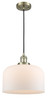 X-Large Bell 1 Light Mini Pendant In Antique Brass (201C-Ab-G71-L)