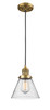 Large Cone 1 Light Mini Pendant In Brushed Brass (201C-Bb-G44)