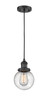 Beacon 1 Light Mini Pendant In Matte Black (201C-Bk-G204-6)