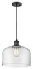 X-Large Bell 1 Light Mini Pendant In Matte Black (201C-Bk-G72-L)
