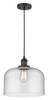 X-Large Bell 1 Light Mini Pendant In Matte Black (201C-Bk-G74-L)
