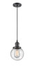 Beacon 1 Light Mini Pendant In Oil Rubbed Bronze (201C-Ob-G204-6)