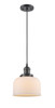 Large Bell 1 Light Mini Pendant In Oil Rubbed Bronze (201C-Ob-G71)