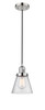 Small Cone 1 Light Mini Pendant In Polished Nickel (201C-Pn-G64)