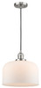 X-Large Bell 1 Light Mini Pendant In Brushed Satin Nickel (201C-Sn-G71-L)