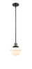 Small Oxford 1 Light Mini Pendant In Black Antique Brass (201S-Bab-G532)