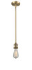 Bare Bulb 1 Light Mini Pendant In Brushed Brass (201S-Bb)