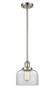 Large Bell 1 Light Mini Pendant In Brushed Satin Nickel (201S-Sn-G72)