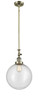 Beacon 1 Light Mini Pendant In Antique Brass (206-Ab-G204-12)