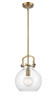 Newton Sphere 1 Light Mini Pendant In Brushed Brass (410-1S-Bb-10Cl)