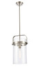 Pilaster 1 Light Mini Pendant In Brushed Satin Nickel (413-1S-Sn-8Cl)
