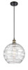 Deco Swirl 1 Light Mini Pendant In Black Antique Brass (516-1P-Bab-G1213-12)