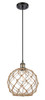 Farmhouse Rope 1 Light Mini Pendant, Black Antique Brass (516-1P-Bab-G122-10Rb)