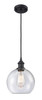 Athens 1 Light Mini Pendant In Matte Black (516-1P-Bk-G124-8)